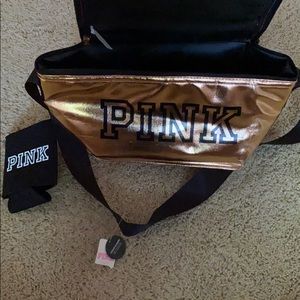 PINK rose gold bag with removable cup holder